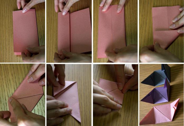 origami pudełko z niespodzianką