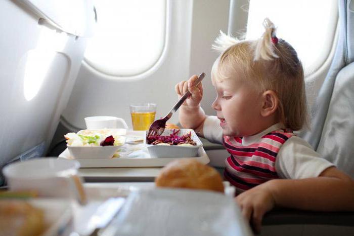 الغذاء على طائرة