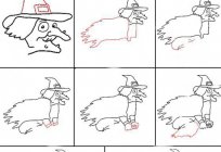 How to draw a witch: tools and step by step instructions