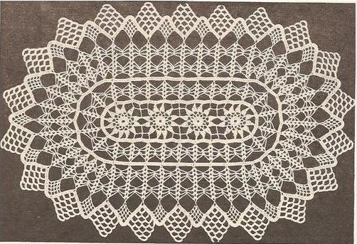 oval doily crochet