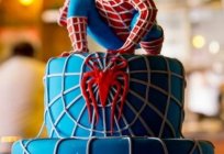 «Örümcek adam» - kek için bir süper kahraman!