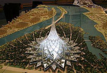 quando será construída a ilha de cristal em Moscou