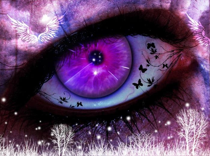 el raro color de ojos violeta