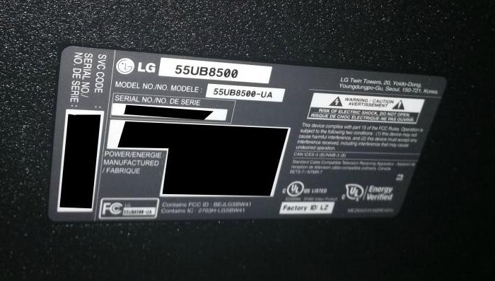 lg-labelling of televisions