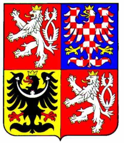 Tschechische Republik Flagge und Wappen