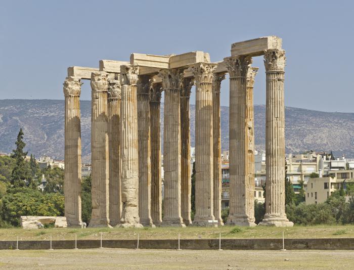 der Tempel des Zeus in Olympia Foto
