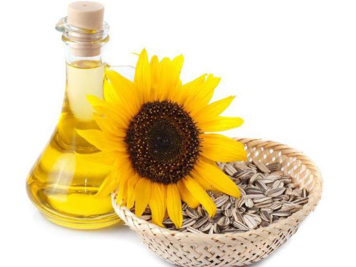 a Glass of sunflower oil