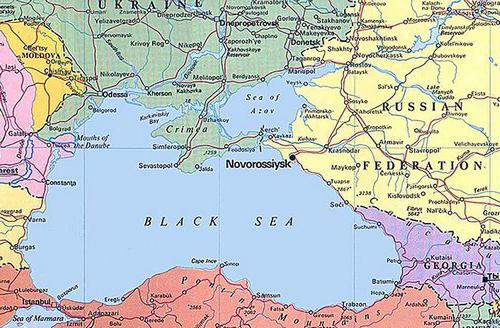 крым азоўскае мора карта