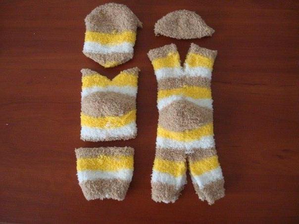kitten sock with their hands