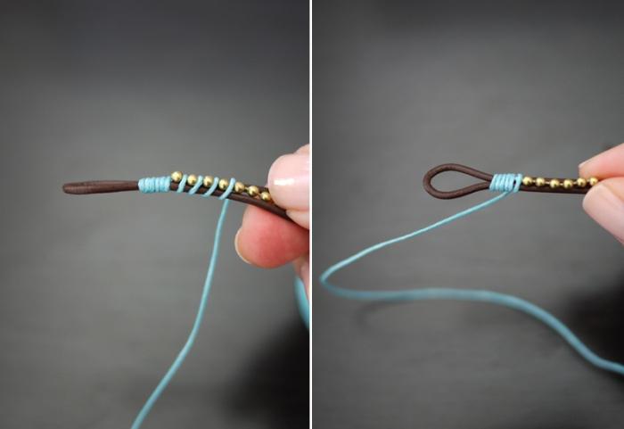 bransoletka z вощеного kabla