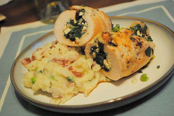 stuffed chicken in the oven