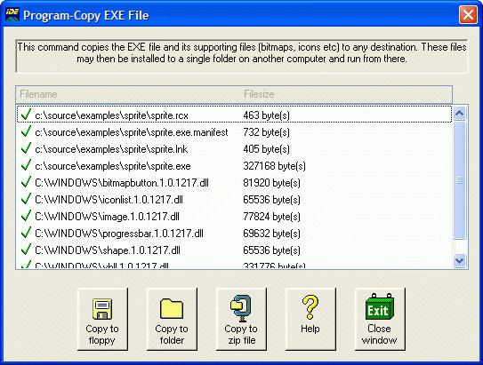 the files are not copied on the computer