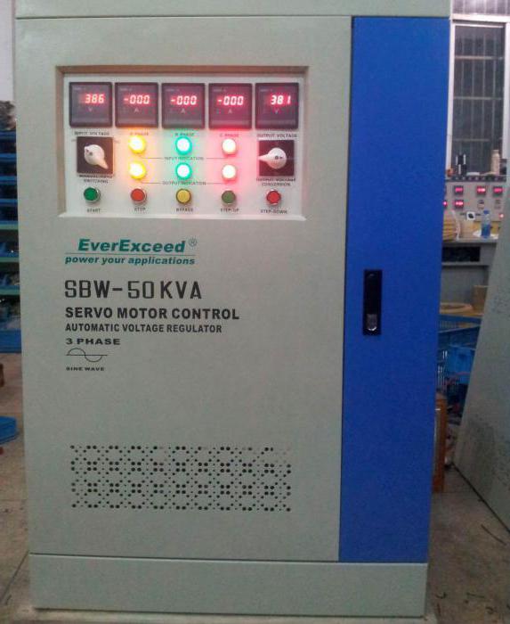 voltage stabilizers for industrial installations