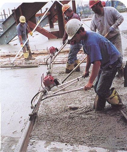 виброрейка para a pavimentação de concreto