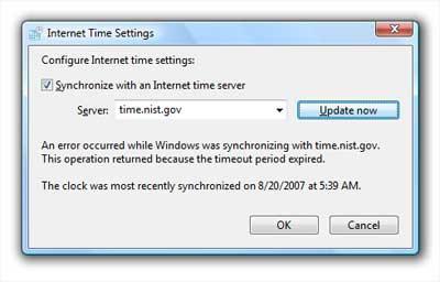 server دقيقة وقت تزامن مع الوقت PC