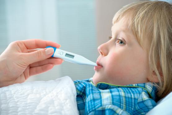 la temperatura de la influenza en los niños