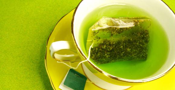 verde saco de chá
