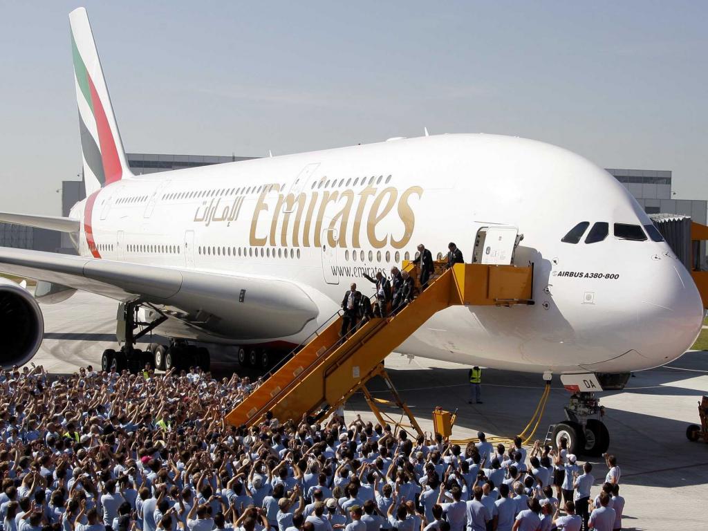 Un avión de la compañía emirates
