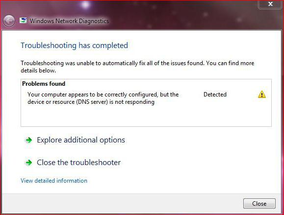 serwer dns nie odpowiada co zrobić windows 7