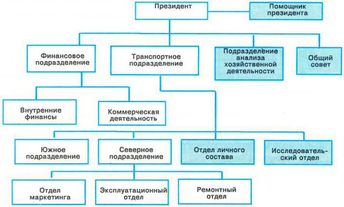 تمثال جدول الهيكل التنظيمي