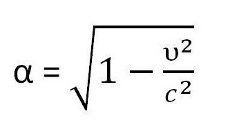fórmula relativística de massa