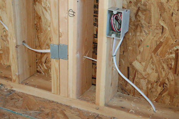 create the wiring in the house