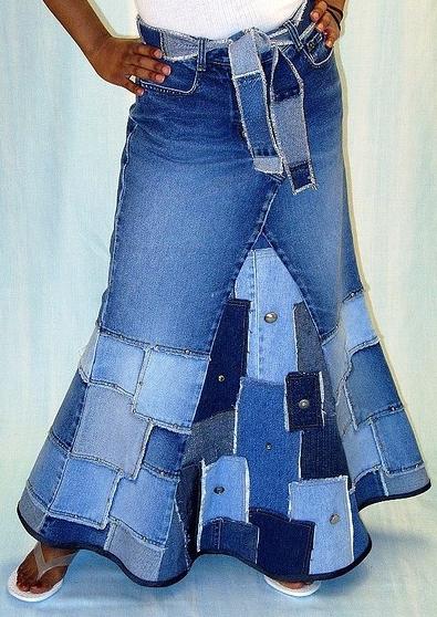 skirt from old jeans photo