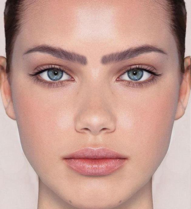 eyebrow shape for round face photo