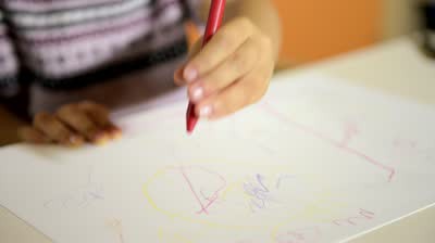 drawing lesson in kindergarten preparatory group