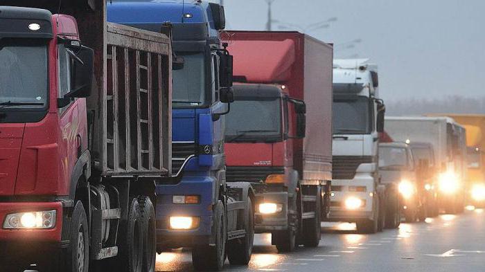 a toll of trucks in the Russian