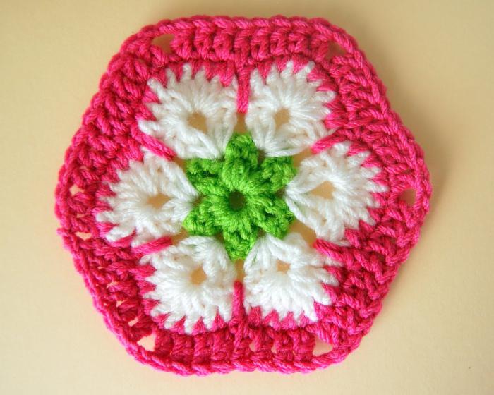 africano flor de crochet