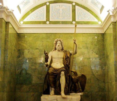 宙斯雕像在奥林匹亚在希腊的