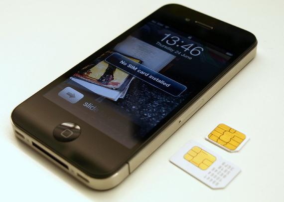 SIM卡的iPhone4