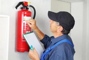 verificação de углекислотных de extintores de incêndio