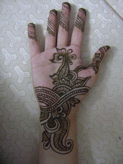 cómo dibujar a mano con henna