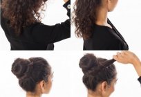 Haarnadel Twister. Varianten der Frisuren