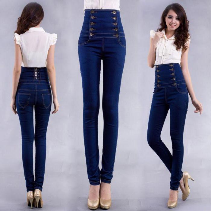 jeans com cintura alta